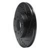 633-59012R Drilled/Slotted Brake Rotor [Black], 1986-1991 Acura/Honda, Position: Front Right - image 2