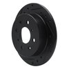 633-59014L Drilled/Slotted Brake Rotor [Black], 1988-2001 Acura/Honda, Position: Rear Left - image 2