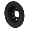 633-59014L Drilled/Slotted Brake Rotor [Black], 1988-2001 Acura/Honda, Position: Rear Left - image 4