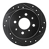 633-59014R Drilled/Slotted Brake Rotor [Black], 1988-2001 Acura/Honda, Position: Rear Right - image 1