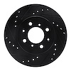 633-59015L Drilled/Slotted Brake Rotor [Black], 1988-1991 Acura/Honda, Position: Front Left - image 1