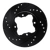 633-59017L Drilled/Slotted Brake Rotor [Black], 1990-1997 Acura/Honda, Position: Front Left - image 1
