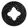 633-59017R Drilled/Slotted Brake Rotor [Black], 1990-1997 Acura/Honda, Position: Front Right - image 1
