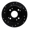 633-59019L Drilled/Slotted Brake Rotor [Black], 1992-1997 Acura/Honda, Position: Rear Left - image 1