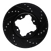 633-59020R Drilled/Slotted Brake Rotor [Black], 1991-1997 Acura/Honda, Position: Front Right - image 1