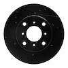633-59021L Drilled/Slotted Brake Rotor [Black], 1992-1996 Acura/Honda, Position: Front Left - image 1