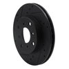 633-59021L Drilled/Slotted Brake Rotor [Black], 1992-1996 Acura/Honda, Position: Front Left - image 2
