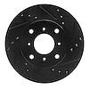 633-59021R Drilled/Slotted Brake Rotor [Black], 1992-1996 Acura/Honda, Position: Front Right - image 1