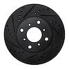 633-59022L Drilled/Slotted Brake Rotor [Black], 1992-1996 Acura/Honda, Position: Front Left - image 1
