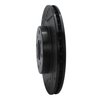 633-59022L Drilled/Slotted Brake Rotor [Black], 1992-1996 Acura/Honda, Position: Front Left - image 2