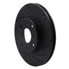 633-59022R Drilled/Slotted Brake Rotor [Black], 1992-1996 Acura/Honda, Position: Front Right - image 2