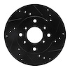 633-59023R Drilled/Slotted Brake Rotor [Black], 1998-2002 Acura/Honda, Position: Front Right - image 1