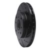 633-59023R Drilled/Slotted Brake Rotor [Black], 1998-2002 Acura/Honda, Position: Front Right - image 2