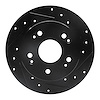 633-59024R Drilled/Slotted Brake Rotor [Black], 1997-2015 Acura/Honda, Position: Rear Right - image 1