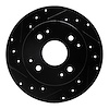 633-59025L Drilled/Slotted Brake Rotor [Black], 1998-2002 Acura/Honda, Position: Rear Left - image 1