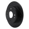 633-59025L Drilled/Slotted Brake Rotor [Black], 1998-2002 Acura/Honda, Position: Rear Left - image 2