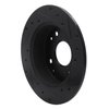 633-59025L Drilled/Slotted Brake Rotor [Black], 1998-2002 Acura/Honda, Position: Rear Left - image 4