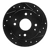 633-59025R Drilled/Slotted Brake Rotor [Black], 1998-2002 Acura/Honda, Position: Rear Right - image 1