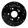 633-59026R Drilled/Slotted Brake Rotor [Black], 1997-2006 Acura/Honda, Position: Rear Right - image 1