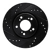 633-59027L Drilled/Slotted Brake Rotor [Black], 2000-2009 Acura/Honda, Position: Front Left - image 1