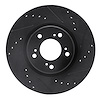 633-59027R Drilled/Slotted Brake Rotor [Black], 2000-2009 Acura/Honda, Position: Front Right - image 1