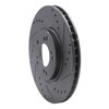 633-59027R Drilled/Slotted Brake Rotor [Black], 2000-2009 Acura/Honda, Position: Front Right - image 2