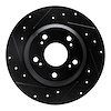 633-59028L Drilled/Slotted Brake Rotor [Black], 2000-2009 Acura/Honda, Position: Rear Left - image 1