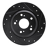 633-59028R Drilled/Slotted Brake Rotor [Black], 2000-2009 Acura/Honda, Position: Rear Right - image 1