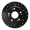 633-59029L Drilled/Slotted Brake Rotor [Black], 2003-2008 Acura/Honda, Position: Rear Left - image 1