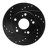 633-59030L Drilled/Slotted Brake Rotor [Black], 2002-2015 Acura/Honda, Position: Front Left - image 1