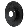 633-59030L Drilled/Slotted Brake Rotor [Black], 2002-2015 Acura/Honda, Position: Front Left - image 2