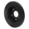 633-59030L Drilled/Slotted Brake Rotor [Black], 2002-2015 Acura/Honda, Position: Front Left - image 4