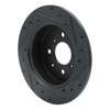 633-59031L Drilled/Slotted Brake Rotor [Black], 2001-2005 Acura/Honda, Position: Rear Left - image 4