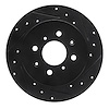 633-59031R Drilled/Slotted Brake Rotor [Black], 2001-2005 Acura/Honda, Position: Rear Right - image 1