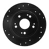 633-59032L Drilled/Slotted Brake Rotor [Black], Fits Select Acura/Honda, Position: Rear Left - image 1