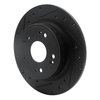 633-59032L Drilled/Slotted Brake Rotor [Black], Fits Select Acura/Honda, Position: Rear Left - image 2