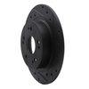 633-59032R Drilled/Slotted Brake Rotor [Black], Fits Select Acura/Honda, Position: Rear Right - image 2