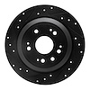 633-59033L Drilled/Slotted Brake Rotor [Black], 2010-2015 Acura/Honda, Position: Rear Left - image 1