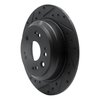 633-59033L Drilled/Slotted Brake Rotor [Black], 2010-2015 Acura/Honda, Position: Rear Left - image 2