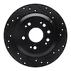633-59033R Drilled/Slotted Brake Rotor [Black], 2010-2015 Acura/Honda, Position: Rear Right - image 1