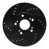 633-59034L Drilled/Slotted Brake Rotor [Black], 2003-2017 Acura/Honda, Position: Front Left - image 1