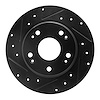 633-59035L Drilled/Slotted Brake Rotor [Black], 2011-2015 Acura/Honda, Position: Rear Left - image 1