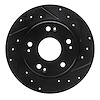 633-59035R Drilled/Slotted Brake Rotor [Black], 2011-2015 Acura/Honda, Position: Rear Right - image 1