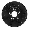 633-59037R Drilled/Slotted Brake Rotor [Black], Fits Select Acura/Honda, Position: Front Right - image 1