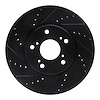 633-59039L Drilled/Slotted Brake Rotor [Black], Fits Select Acura/Honda, Position: Front Left - image 1