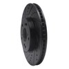 633-59039L Drilled/Slotted Brake Rotor [Black], Fits Select Acura/Honda, Position: Front Left - image 2