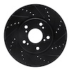 633-59039R Drilled/Slotted Brake Rotor [Black], Fits Select Acura/Honda, Position: Front Right - image 1