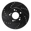 633-59040L Drilled/Slotted Brake Rotor [Black], 1991-2001 Multiple Makes/Models, Position: Front Left - image 1