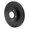 633-59040L Drilled/Slotted Brake Rotor [Black], 1991-2001 Multiple Makes/Models, Position: Front Left - image 2