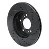 633-59040L Drilled/Slotted Brake Rotor [Black], 1991-2001 Multiple Makes/Models, Position: Front Left - image 4